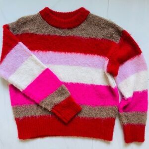 a new day Women's Striped Sweater - Red, Pink, Brown